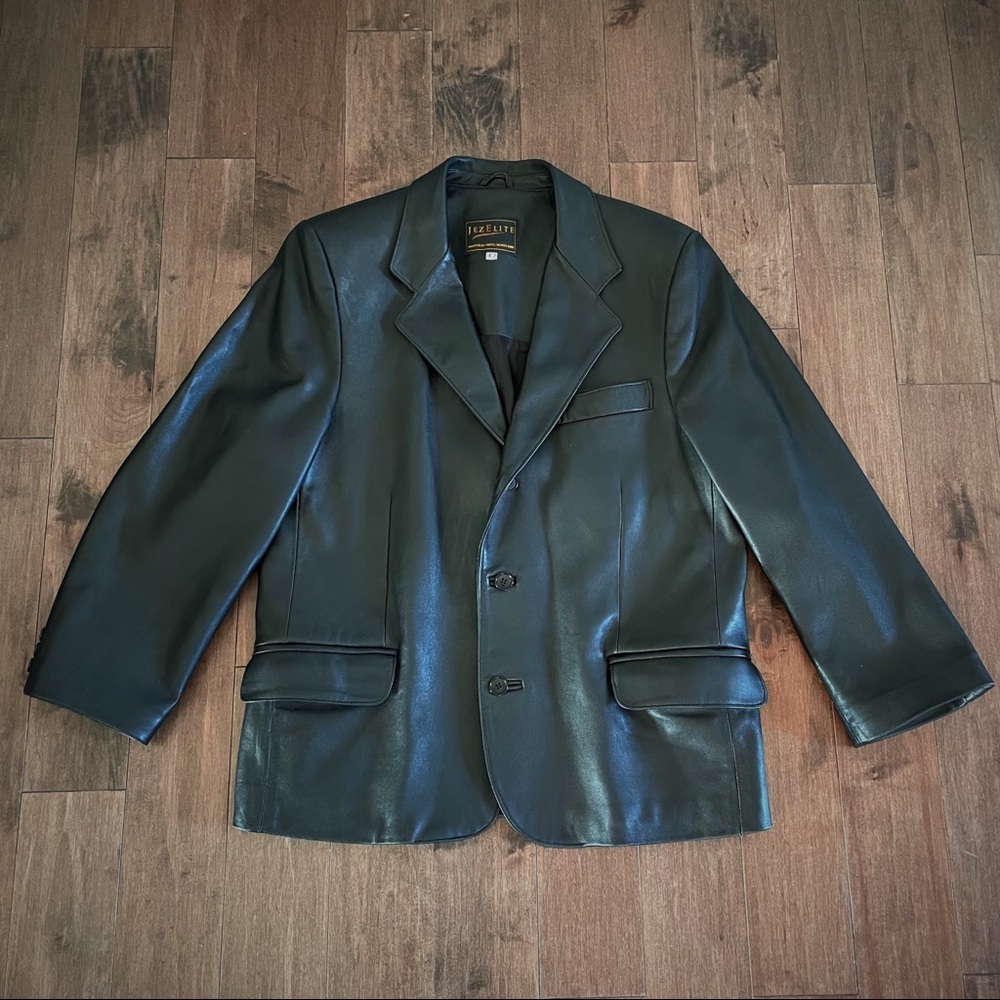 Lambskin Leather Blazer